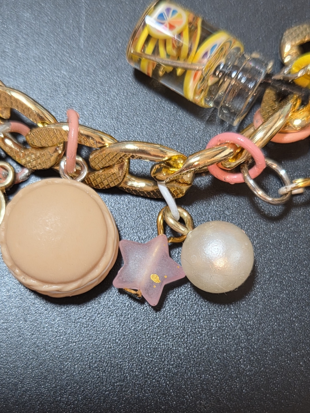 Butterfly keychain charm featuring yellow beaded stretch bracelet! - Picture 8 of 14